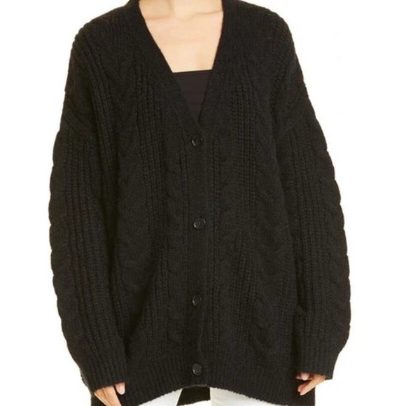Jenni Kayne Black Cable Knit Cardigan